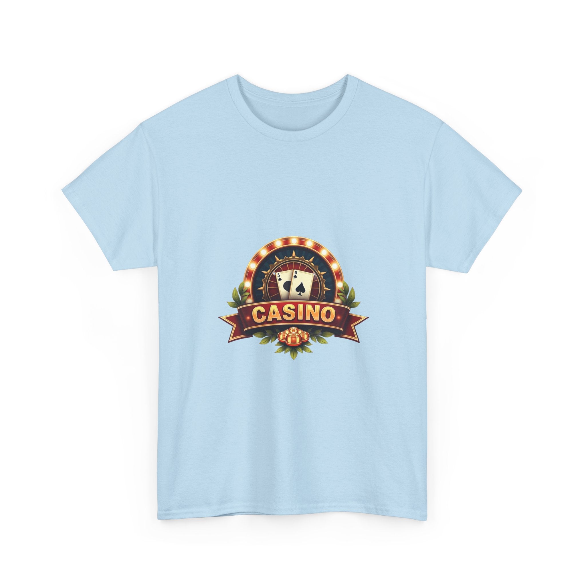'Casino Retro Logo' Vintage Poker Chips & Cards T‑Shirt