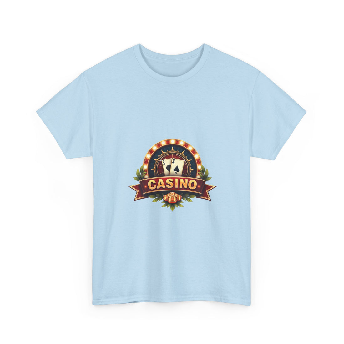 'Casino Retro Logo' Vintage Poker Chips & Cards T‑Shirt