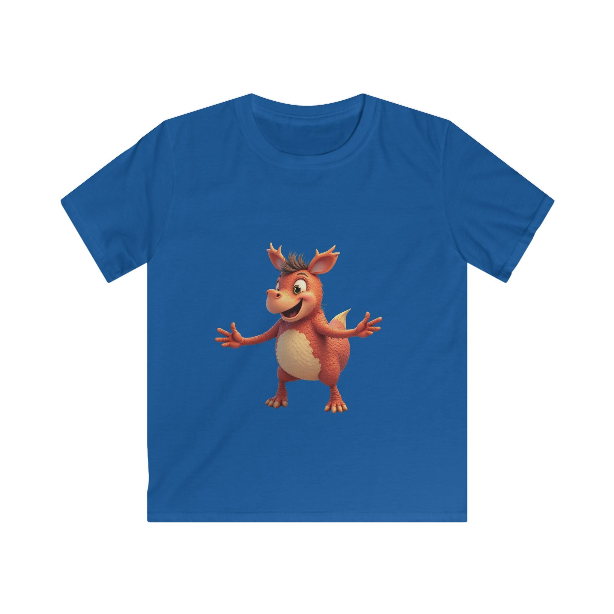 Playful Orange Fantasy Monster Kids Graphic T-Shirt