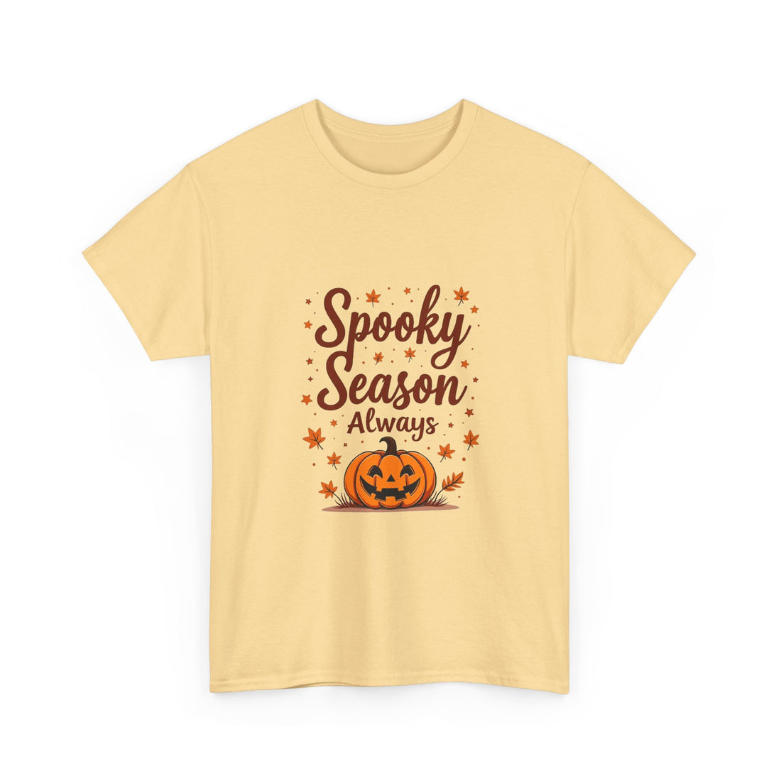 'Spooky Season Always' Halloween Pumpkin Graphic T-Shirt