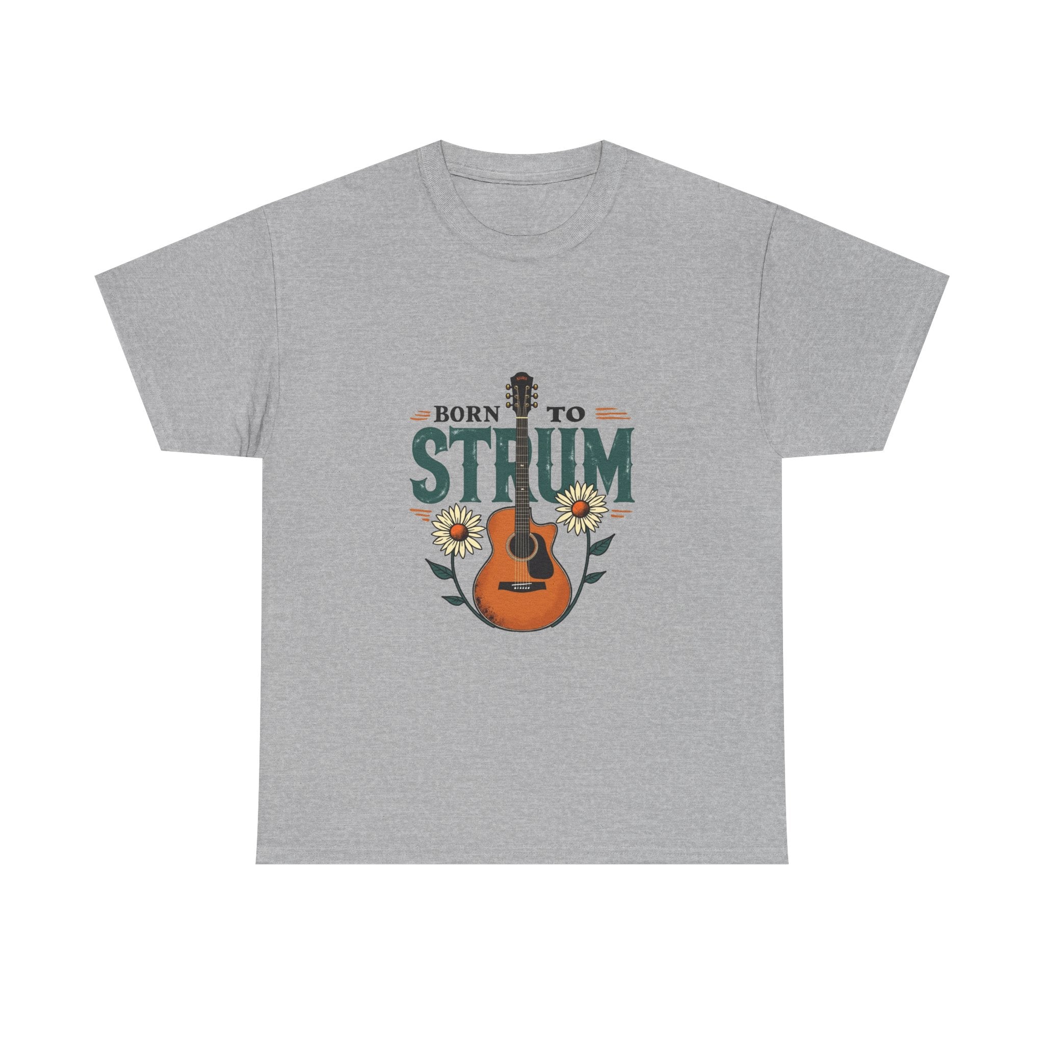 Born to Strum Acoustic Guitar T-Shirt for Musicians & Music Lovers