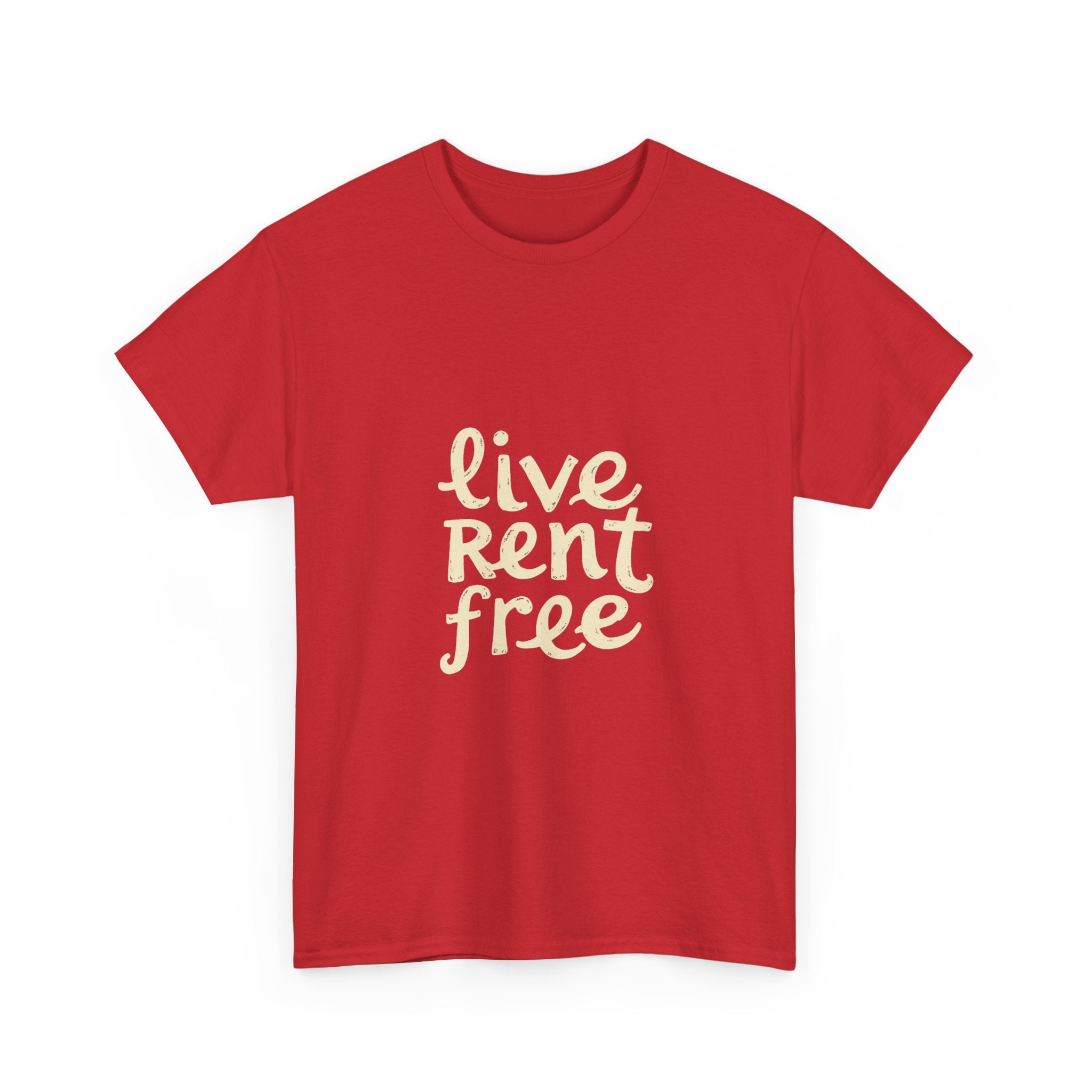 'Live Rent Free' T-Shirt Retro Script Graphic T-Shirt