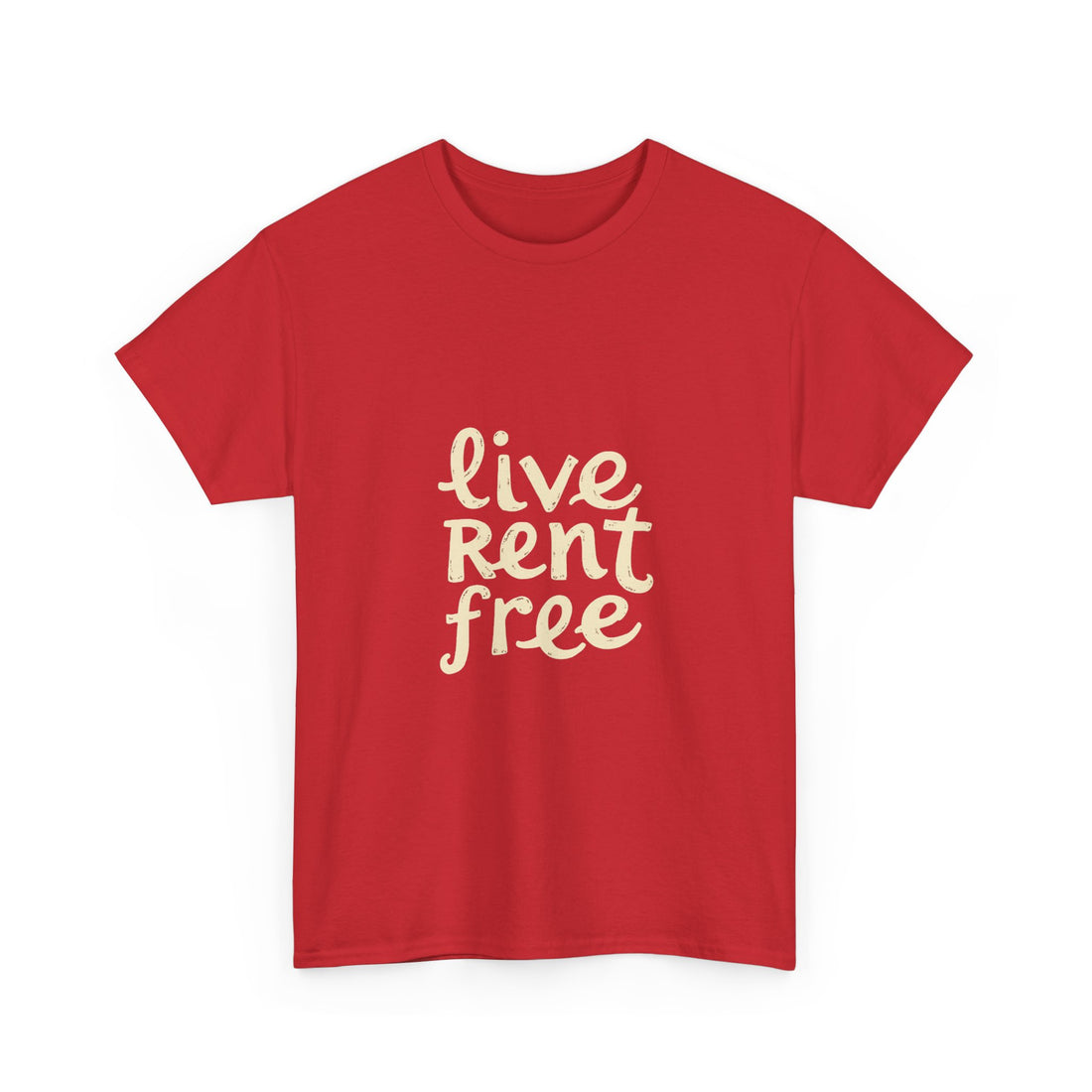 'Live Rent Free' T-Shirt Retro Script Graphic T-Shirt