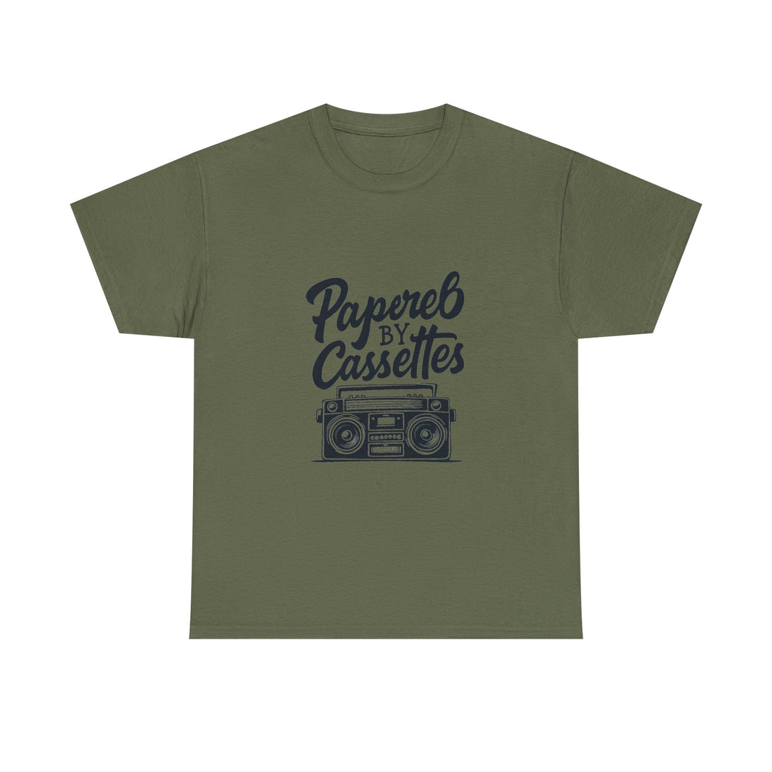 'Papered by Cassettes' Vintage Boombox Tee