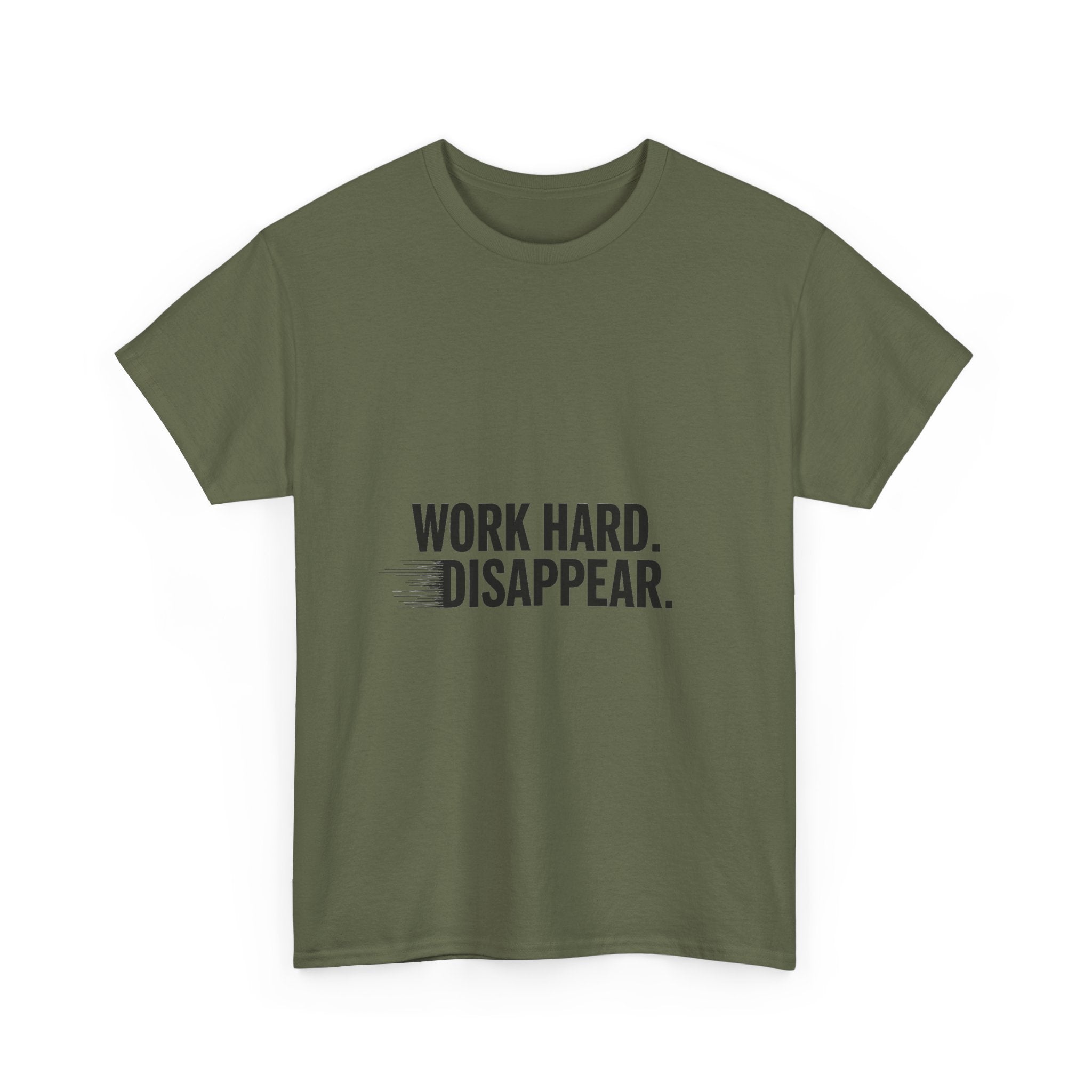 'Work Hard. Disappear.' Minimalist Motivational T-Shirt