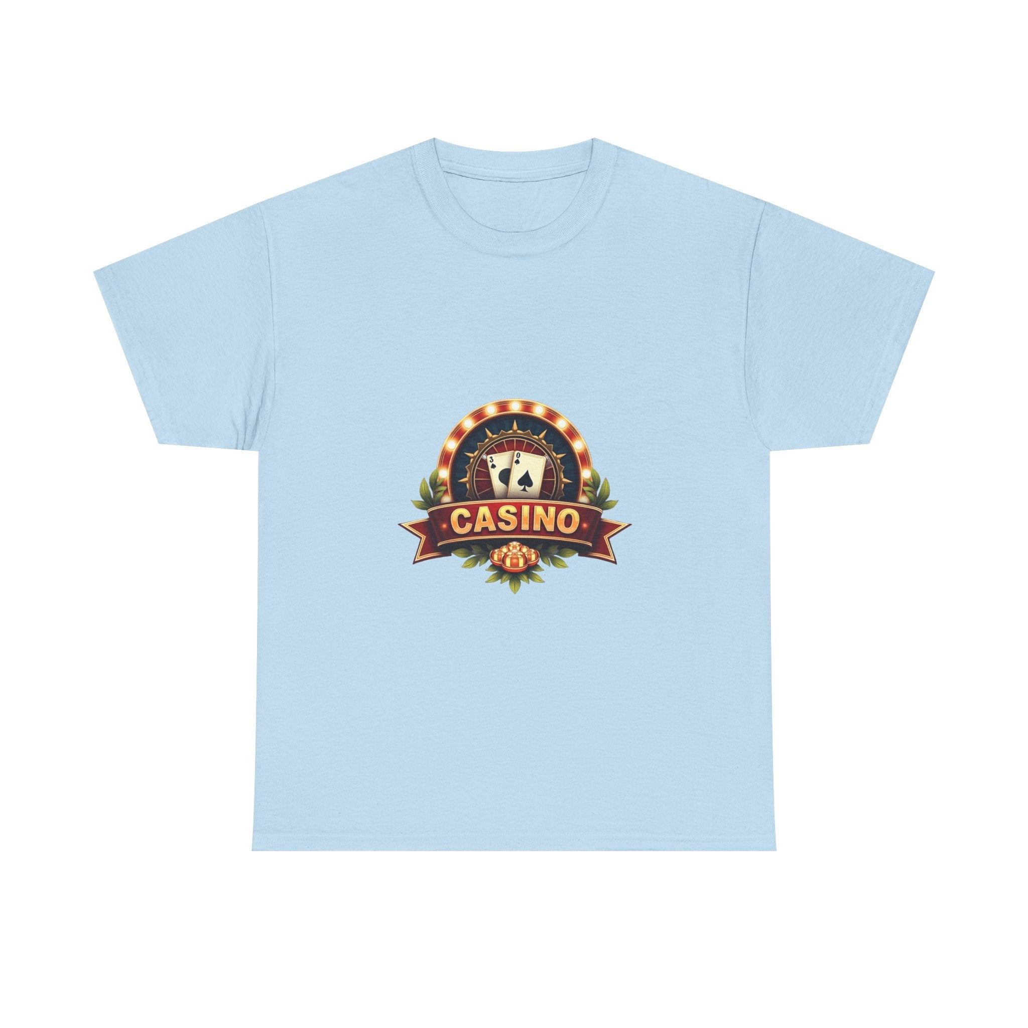 'Casino Retro Logo' Vintage Poker Chips & Cards T‑Shirt