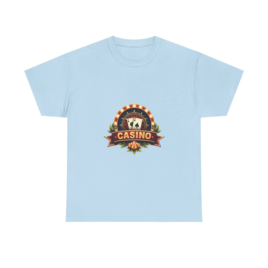'Casino Retro Logo' Vintage Poker Chips & Cards T‑Shirt
