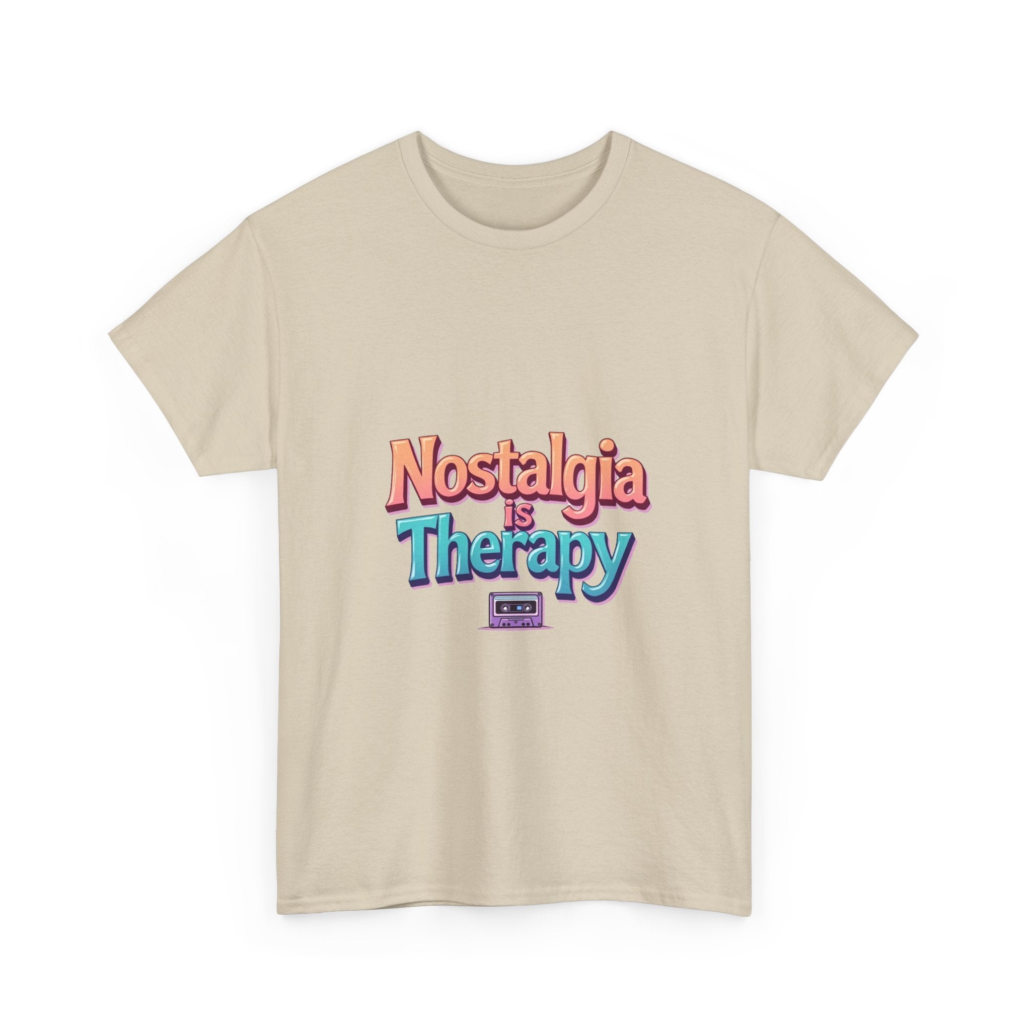 'Nostalgia Is Therapy' Retro 80s/90s Vintage Vibes T-Shirt