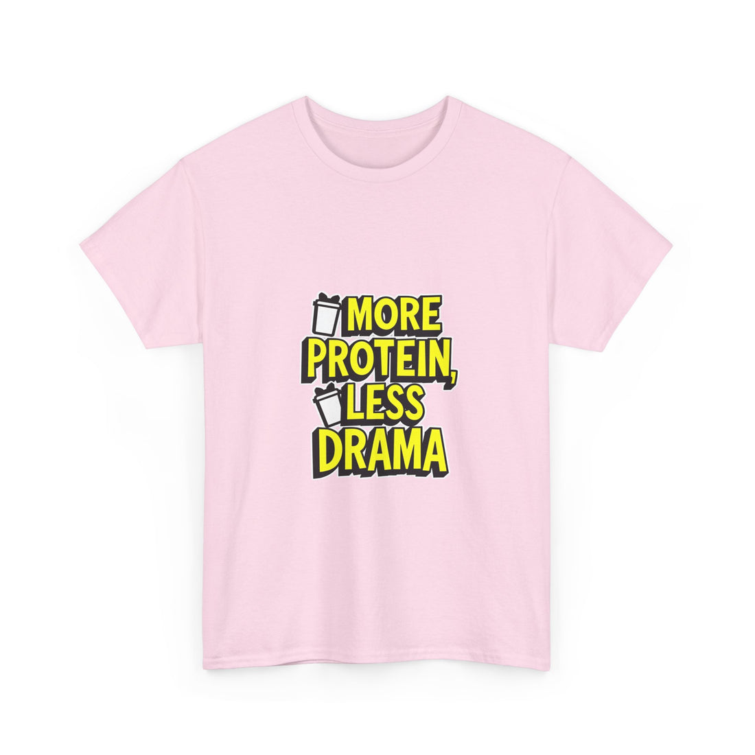 'More Protein Less Drama' Funny Gym T-Shirt
