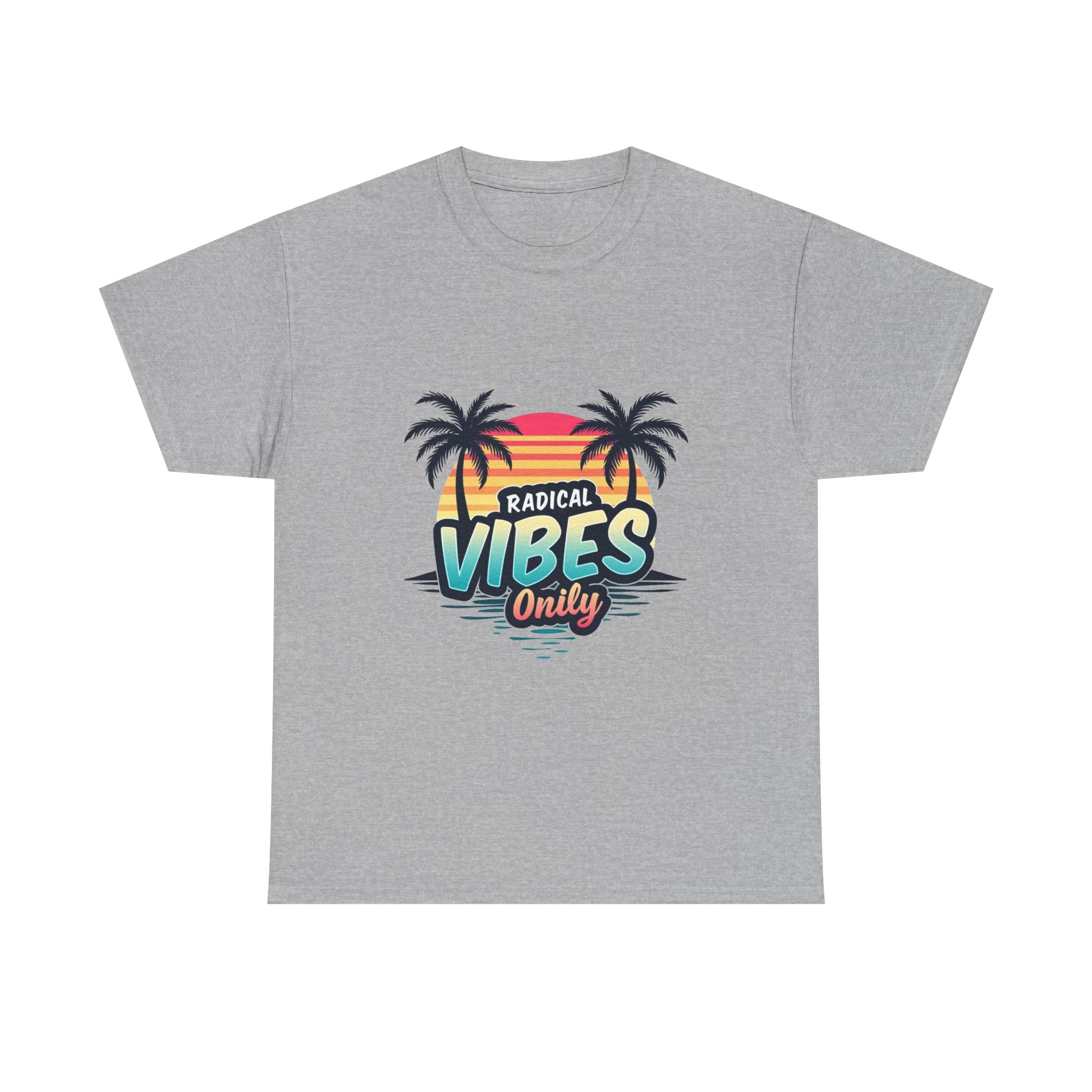 'Radical Vibes' Only  Retro Palm Sunset Beach T-Shirt