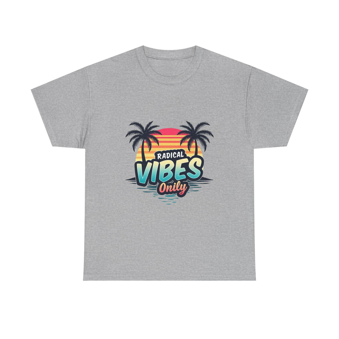 'Radical Vibes' Only  Retro Palm Sunset Beach T-Shirt