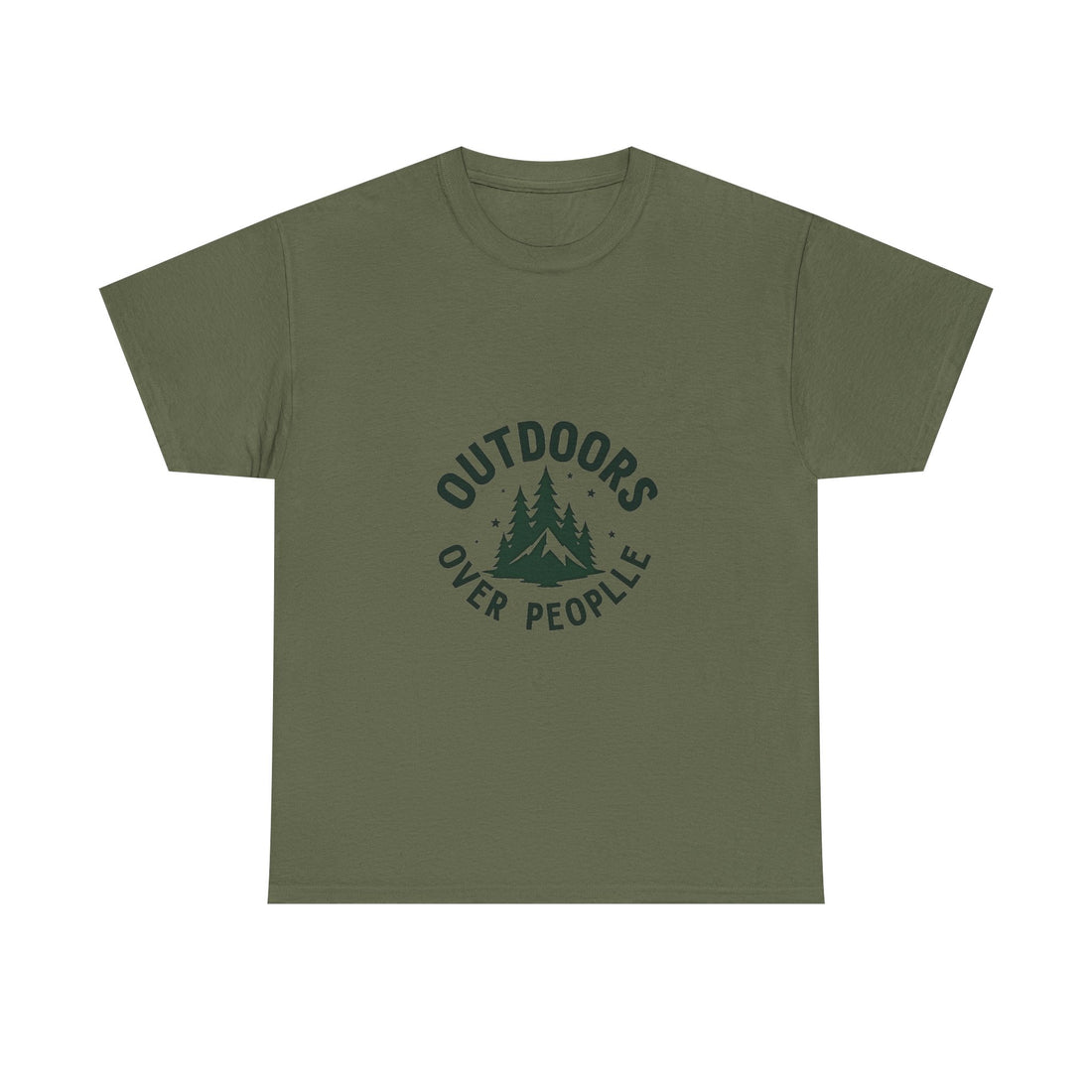 'Outdoors Over People' Nature Graphic T-Shirt