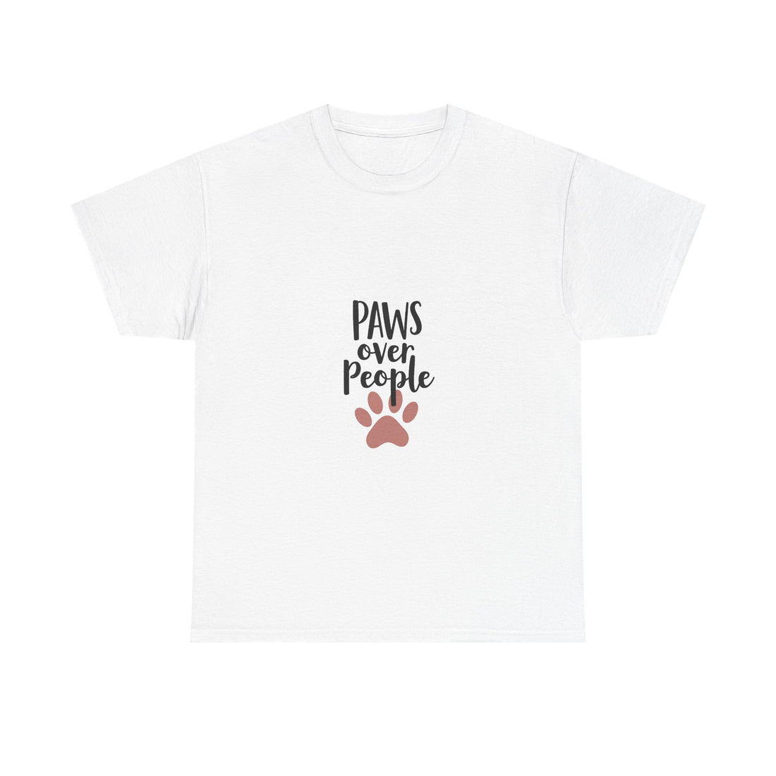 'Paws Over People' Cute Paw Print Pet Lover T-Shirt
