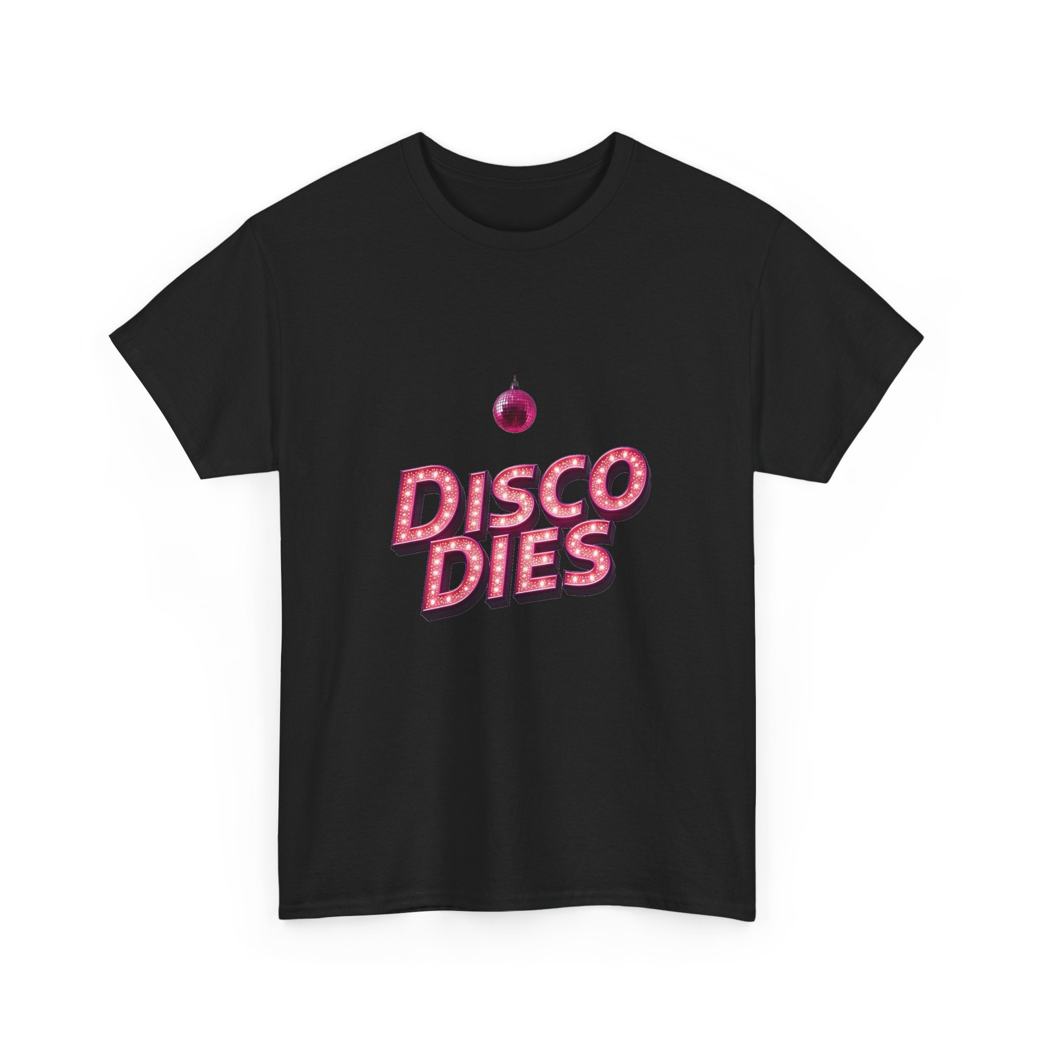 'Disco Dies' Retro Glitter Disco Ball T-Shirt