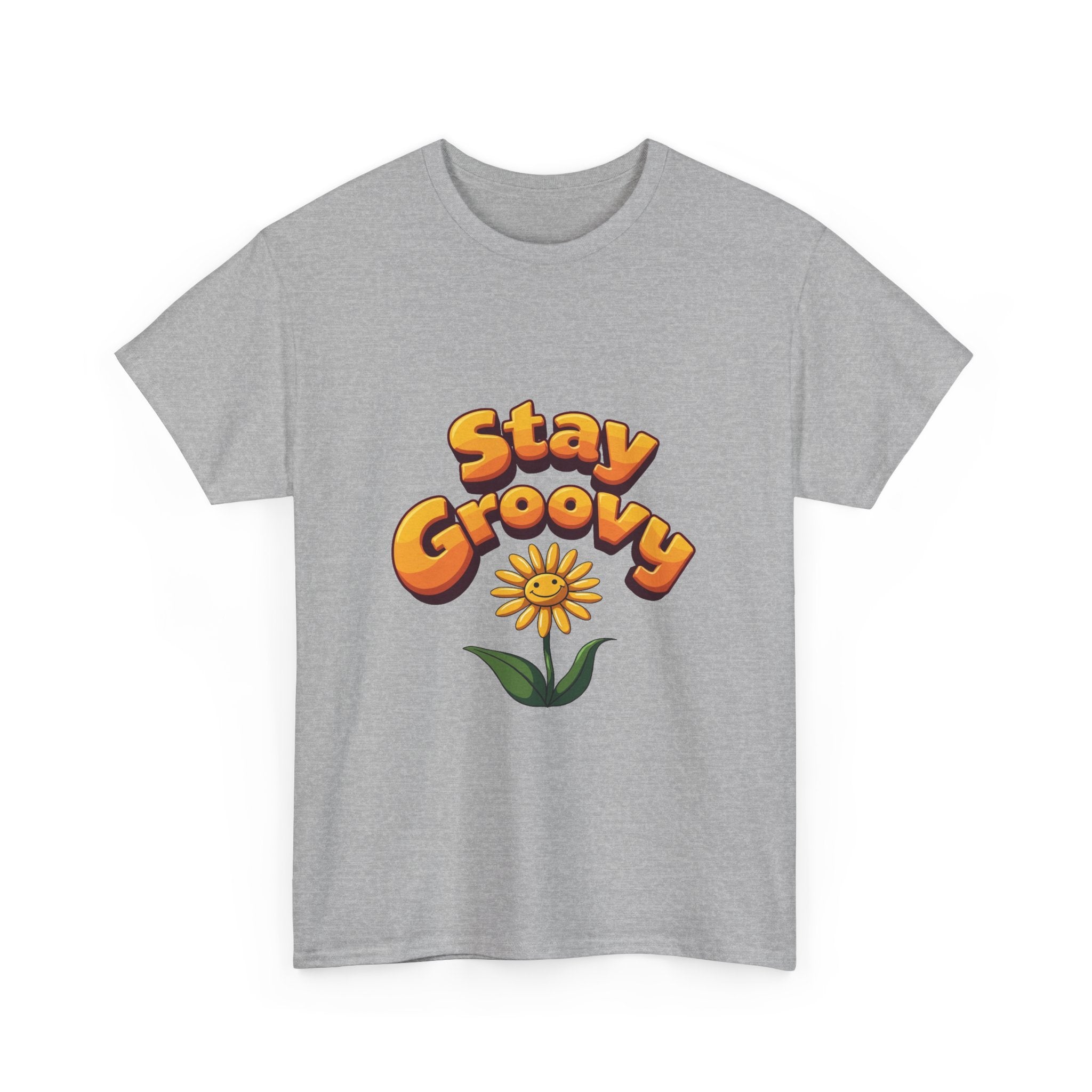 'Stay Groovy' Retro Flower Graphic T-Shirt