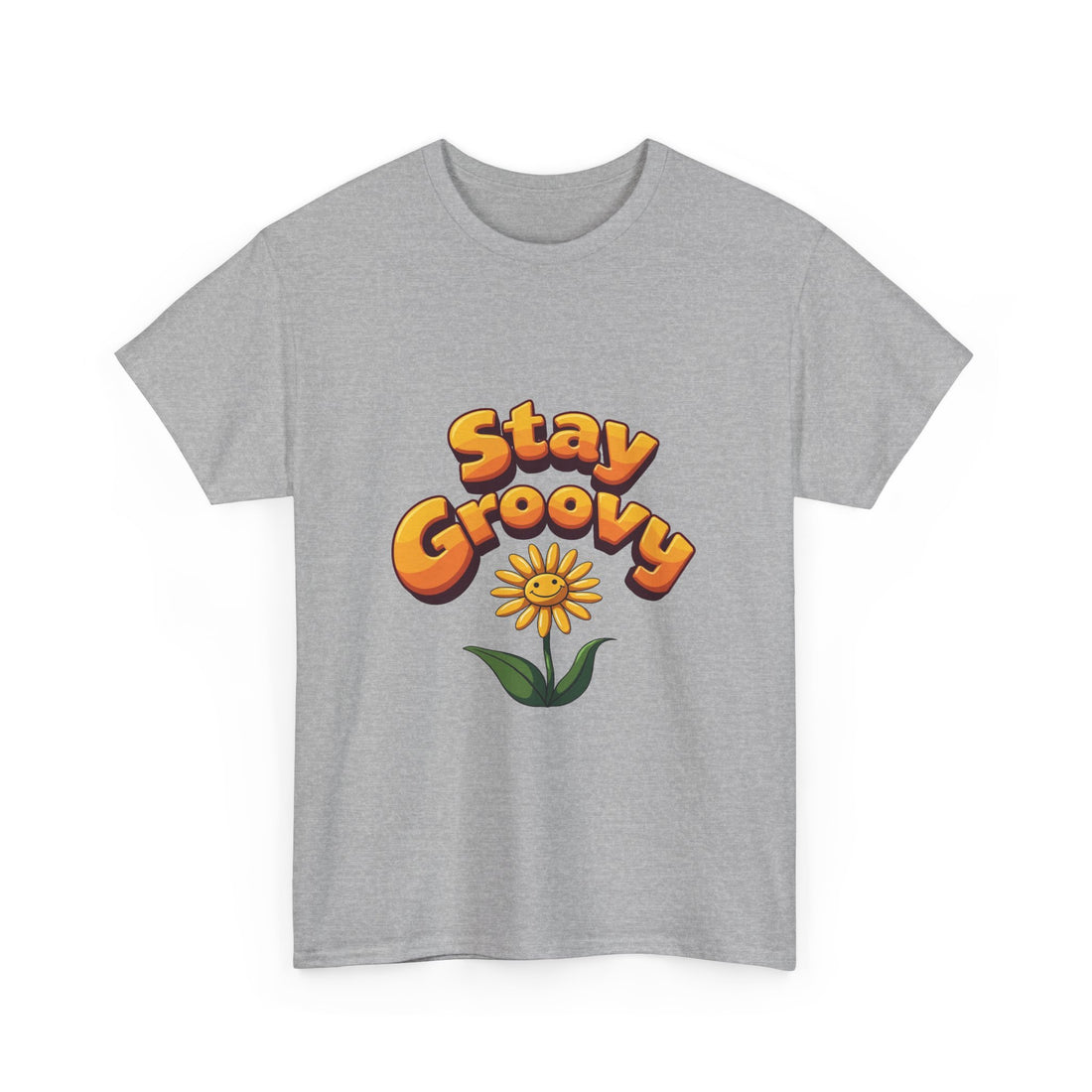 'Stay Groovy' Retro Flower Graphic T-Shirt