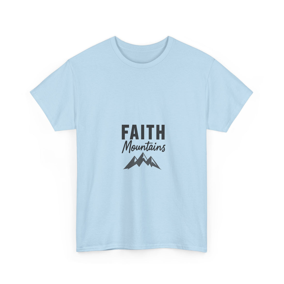 'Faith Mountains' Inspirational Christian Mountain Graphic T-Shirt