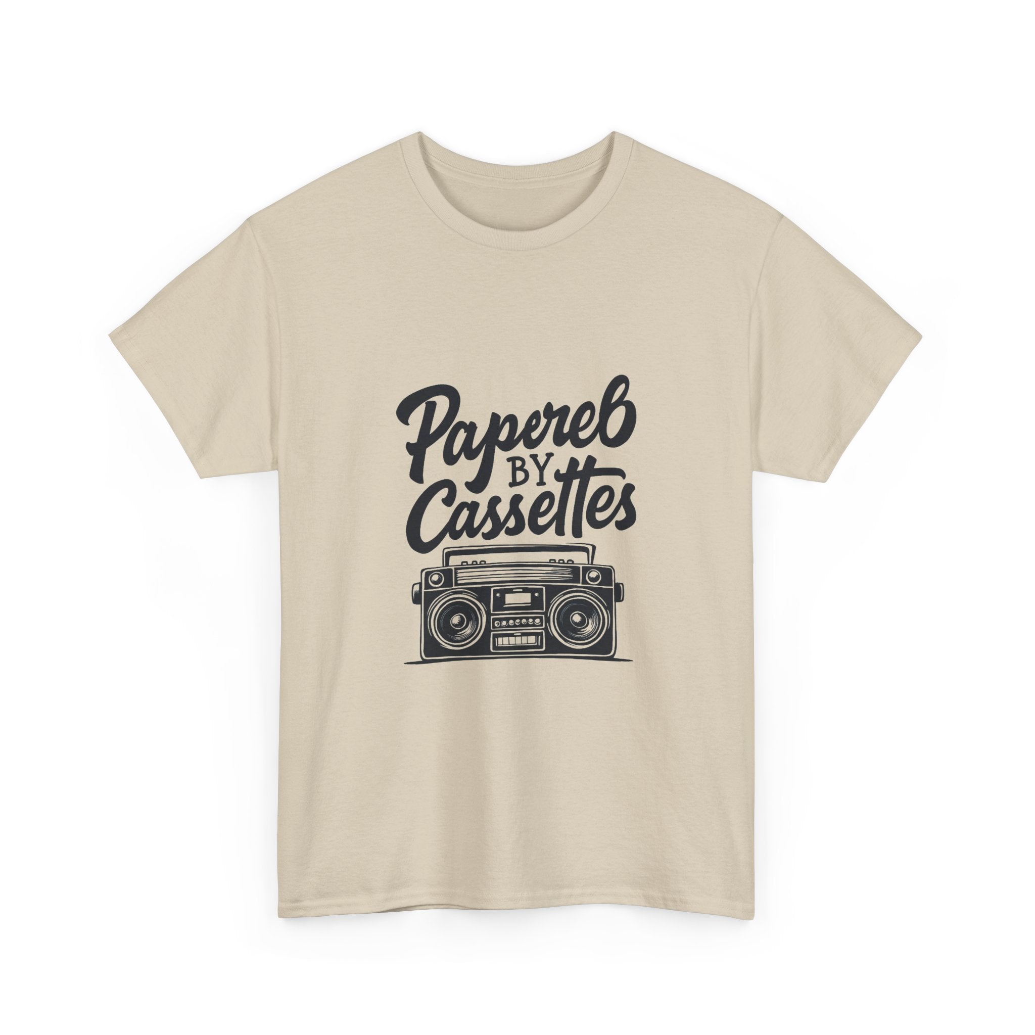 'Papered by Cassettes' Vintage Boombox Tee