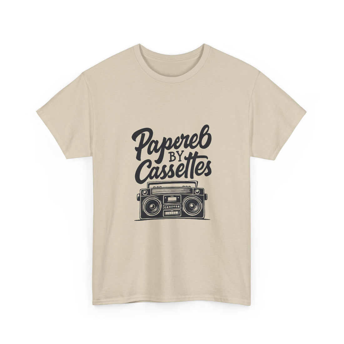 'Papered by Cassettes' Vintage Boombox Tee