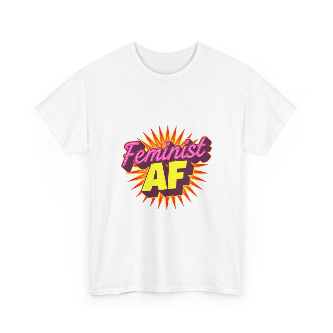 'Feminist AF' Bold Retro Graphic Feminism  T-Shirt