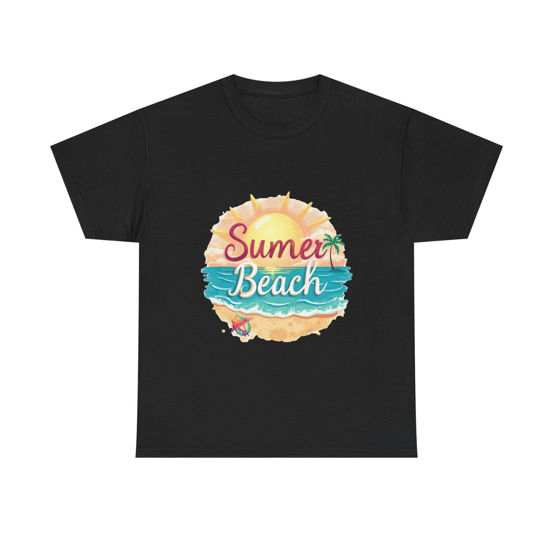 Retro Tropical Sunset Graphic T-Shirt