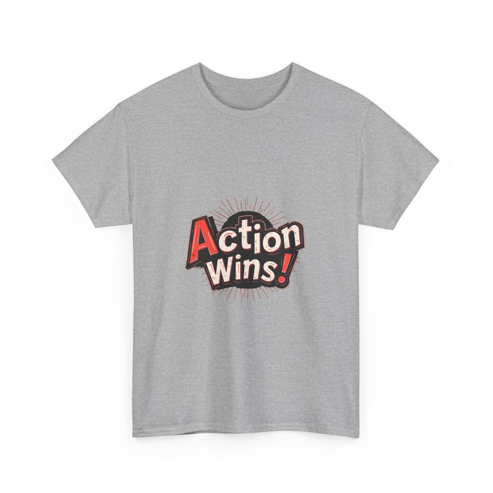 'Action Wins!' Vintage Bold Motivational T-Shirt