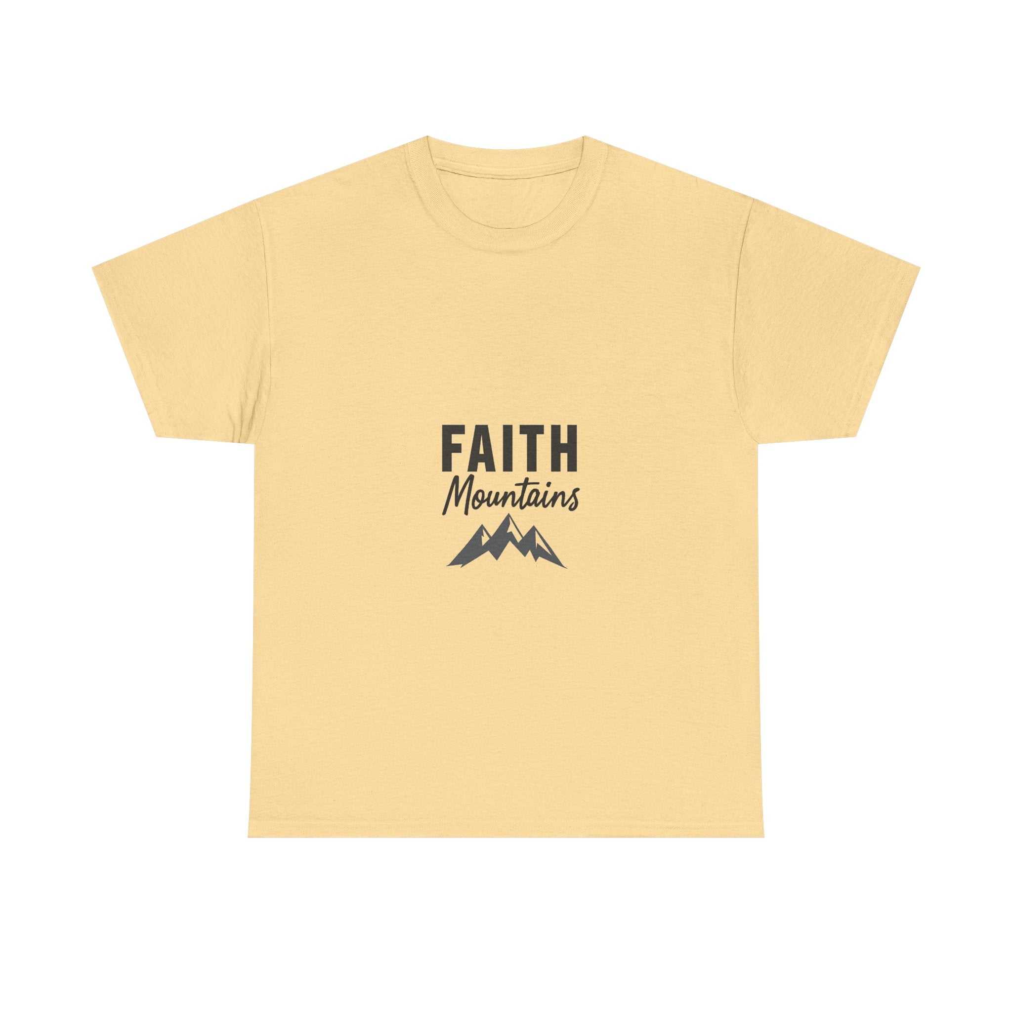 'Faith Mountains' Inspirational Christian Mountain Graphic T-Shirt