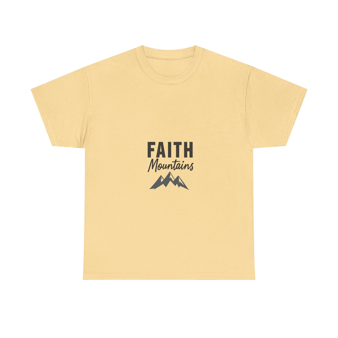 'Faith Mountains' Inspirational Christian Mountain Graphic T-Shirt