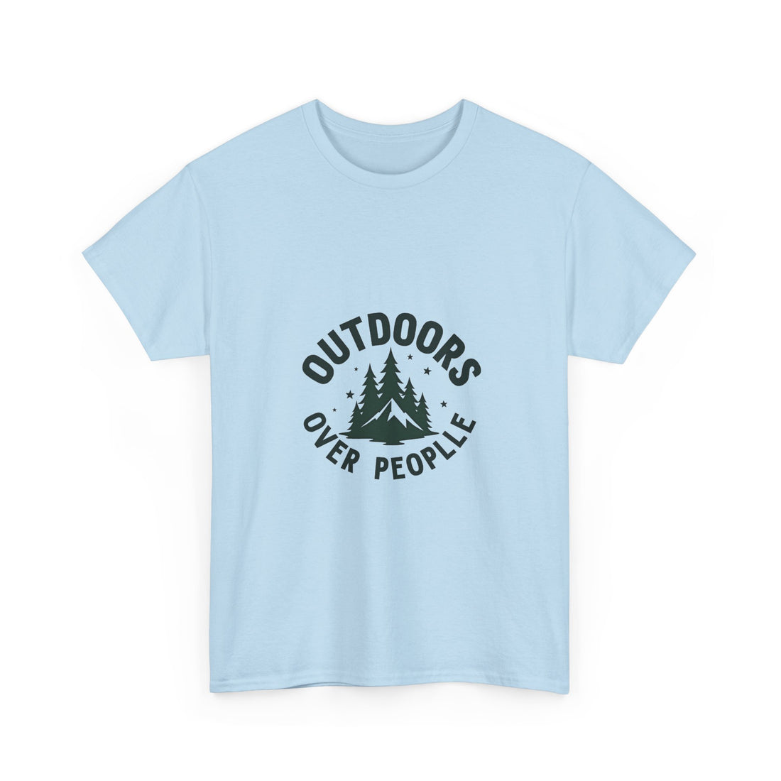 'Outdoors Over People' Nature Graphic T-Shirt