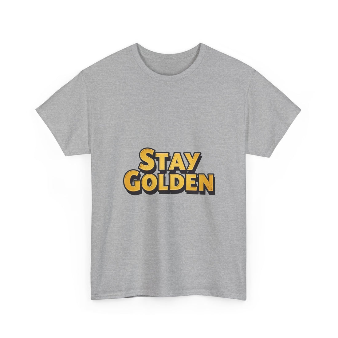 Stay Golden Retro Gold Typography T-Shirt