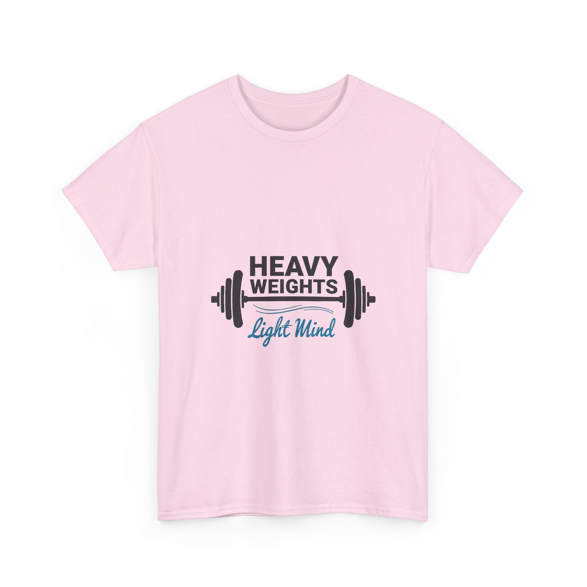 'Heavy Weights Light Mind' Fitness Graphic T-Shirt for Gym Lovers