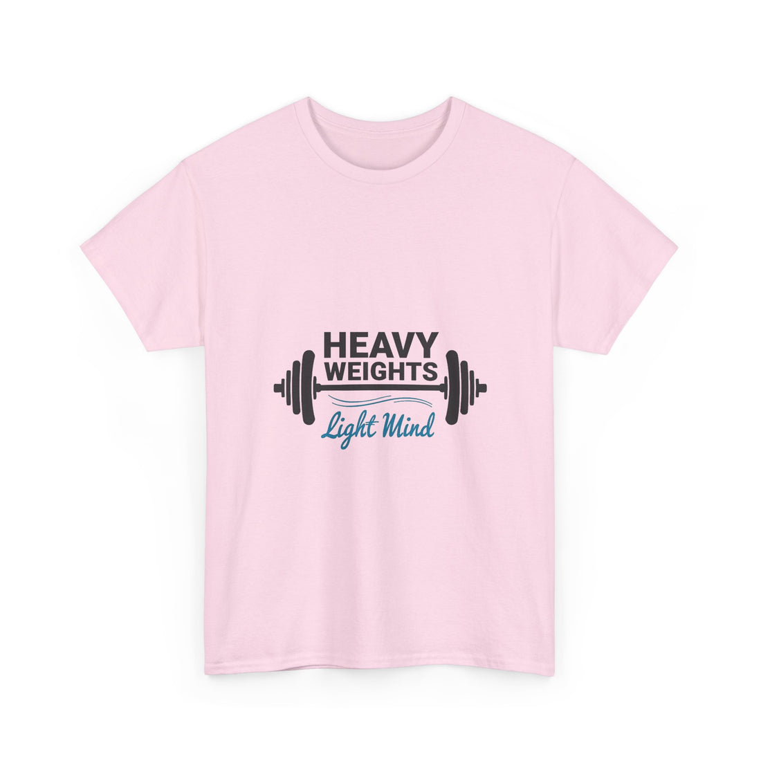 'Heavy Weights Light Mind' Fitness Graphic T-Shirt for Gym Lovers