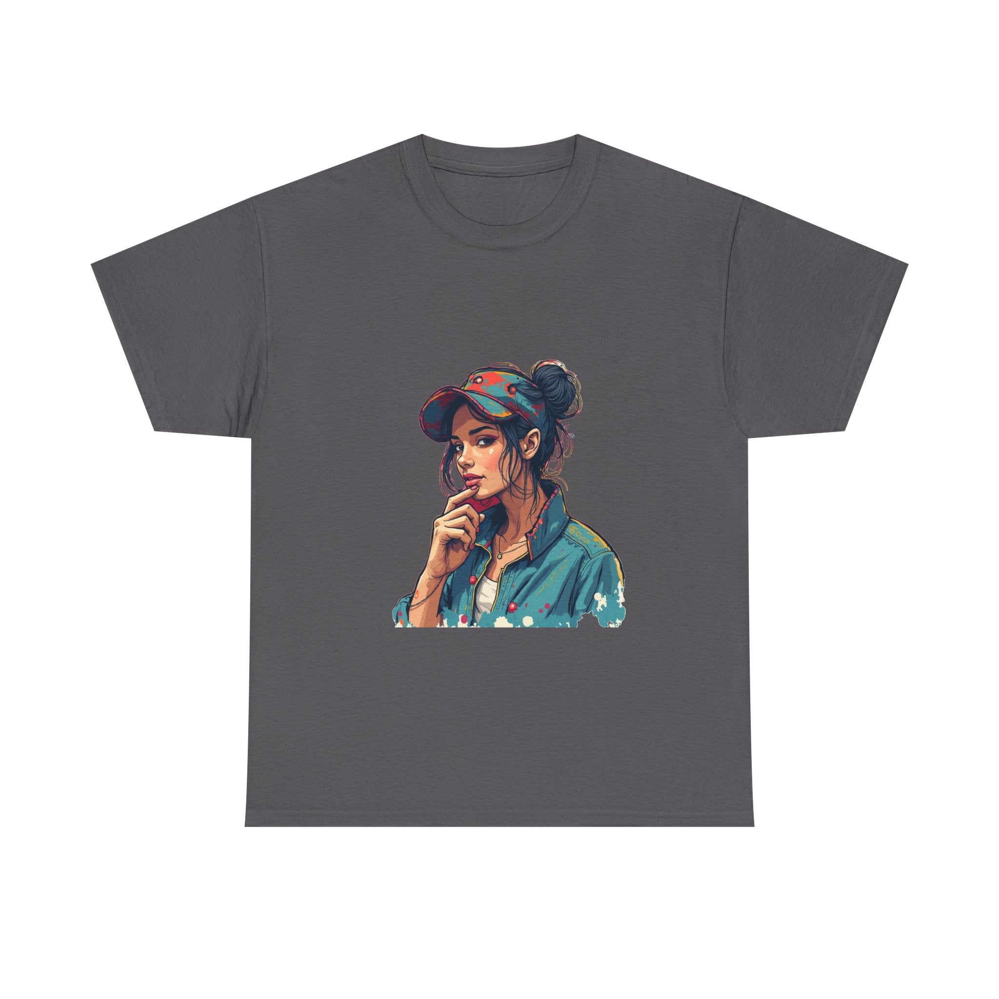 Casual Vintage Girl Portrait T-Shirt