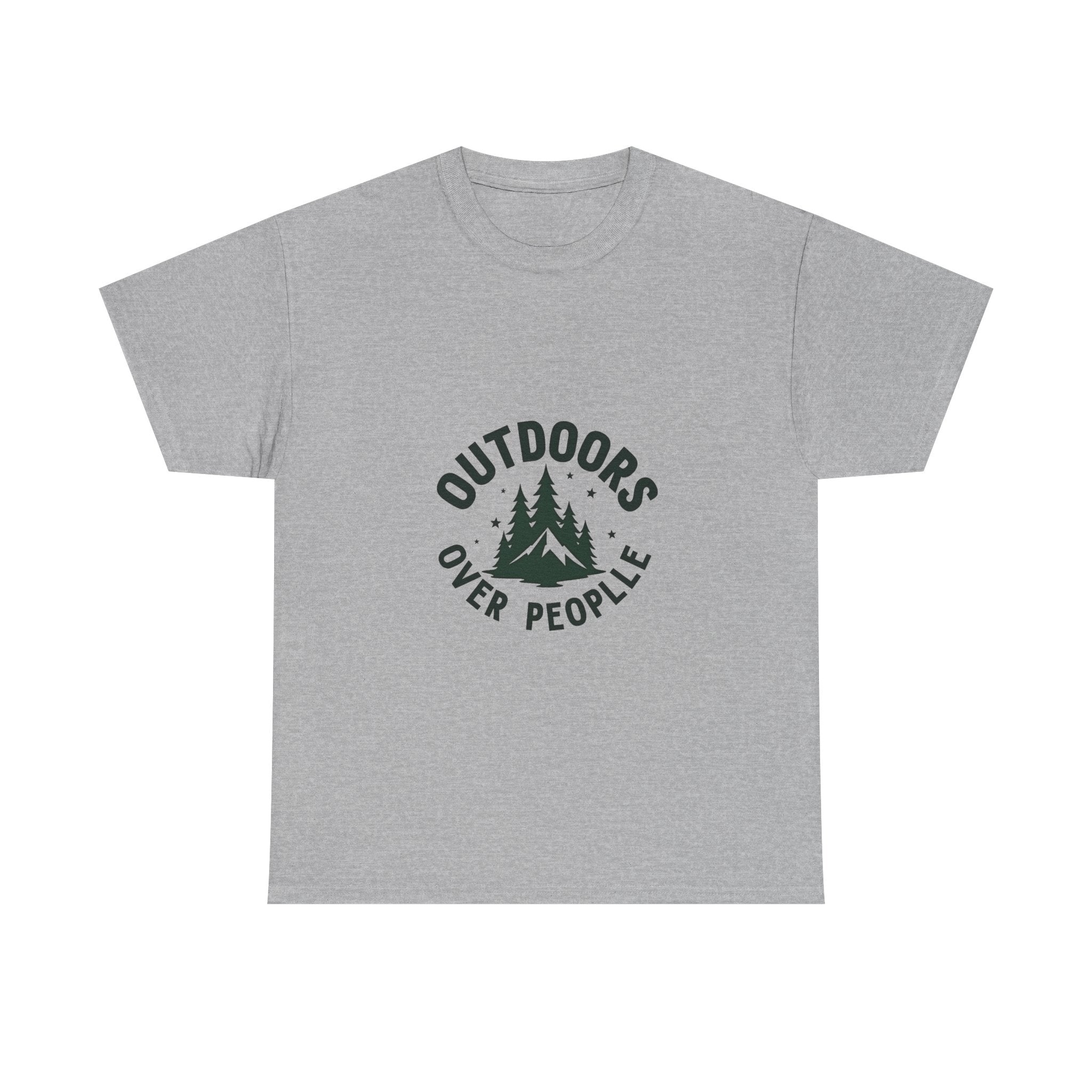 'Outdoors Over People' Nature Graphic T-Shirt