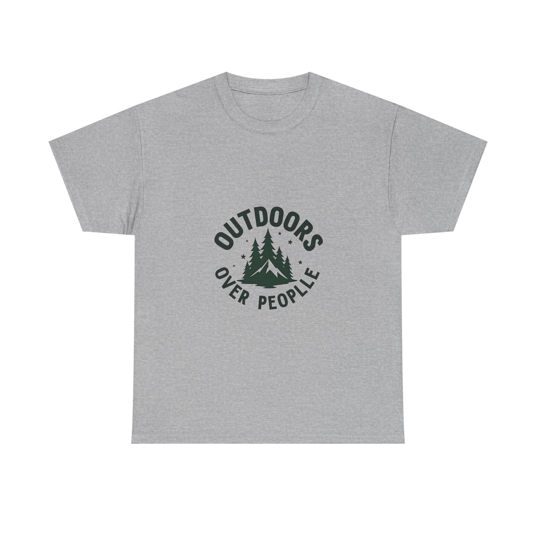 'Outdoors Over People' Nature Graphic T-Shirt