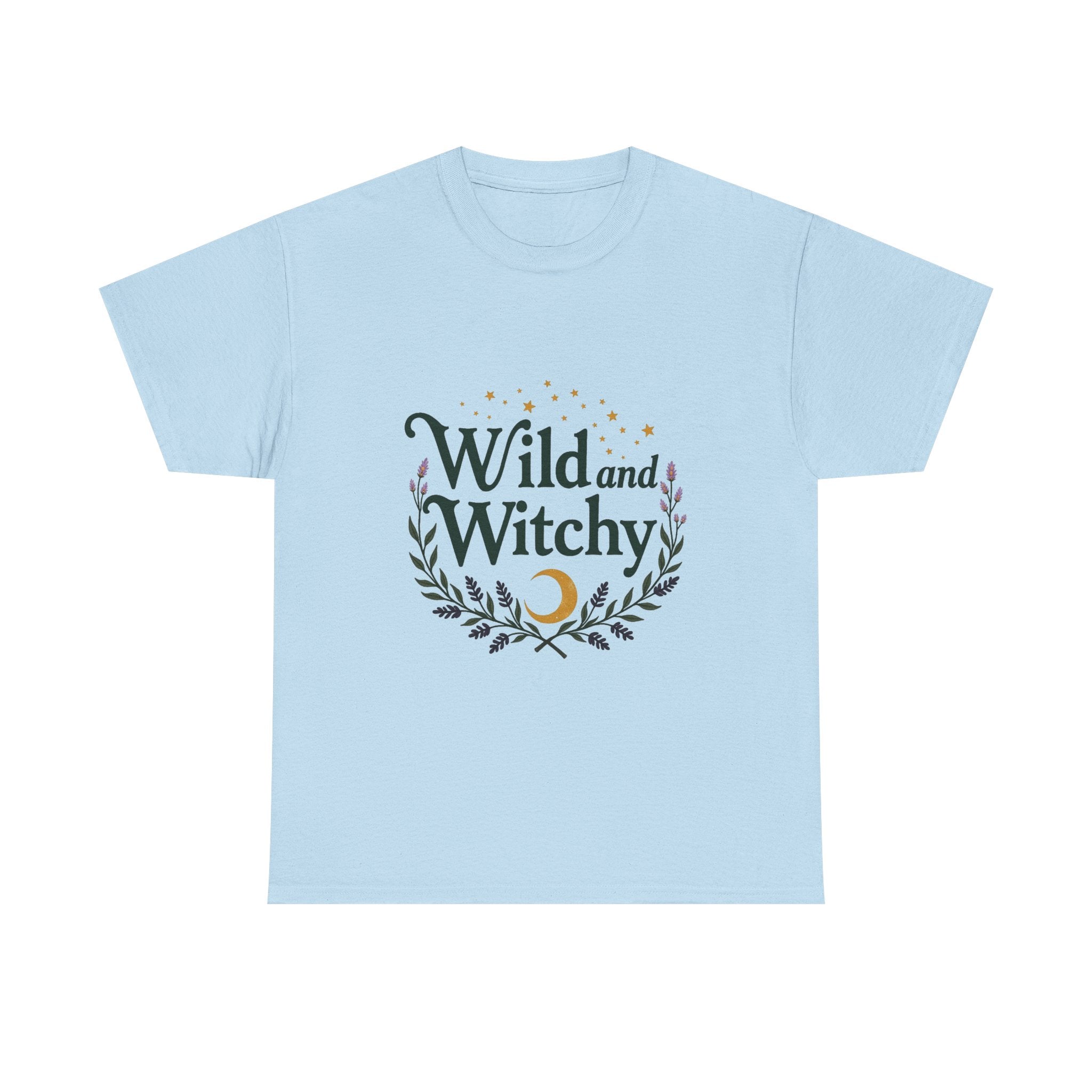 'Wild and Witchy' Moon & Laurel Witchcraft Graphic T‑Shirt