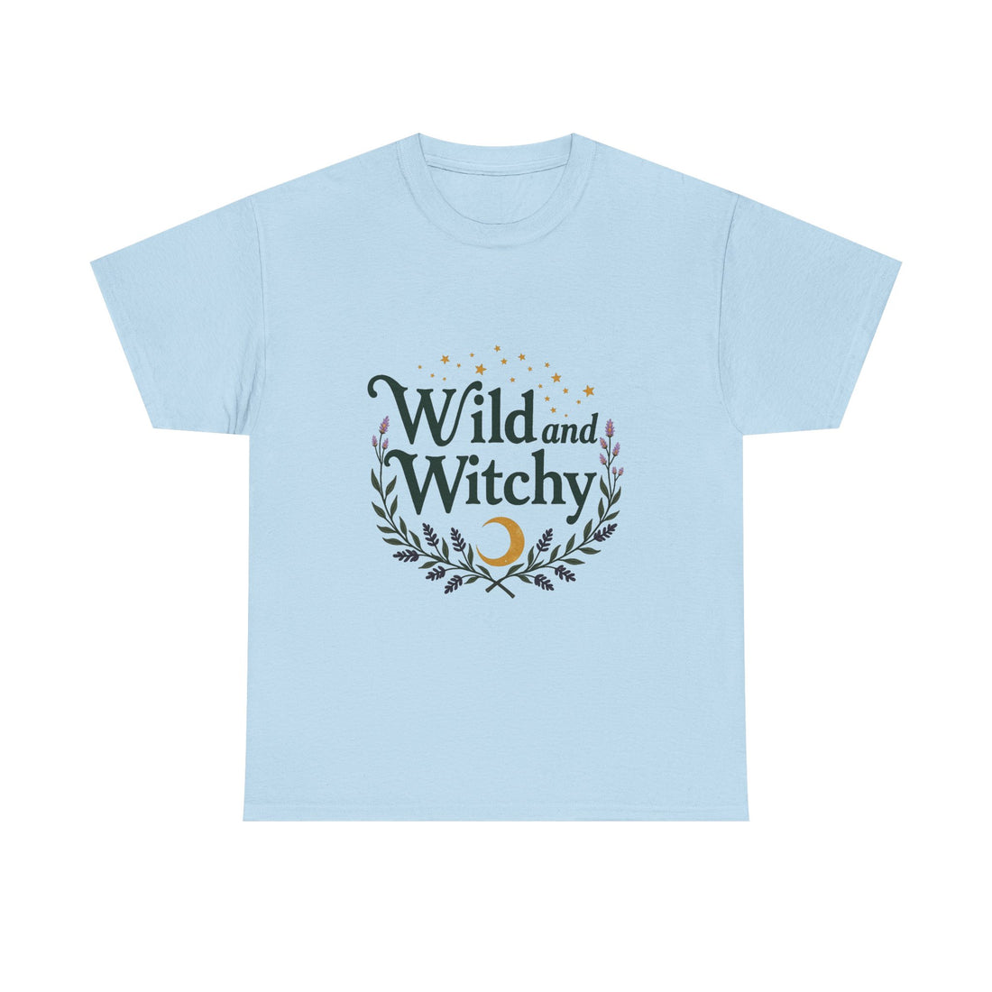 'Wild and Witchy' Moon & Laurel Witchcraft Graphic T‑Shirt
