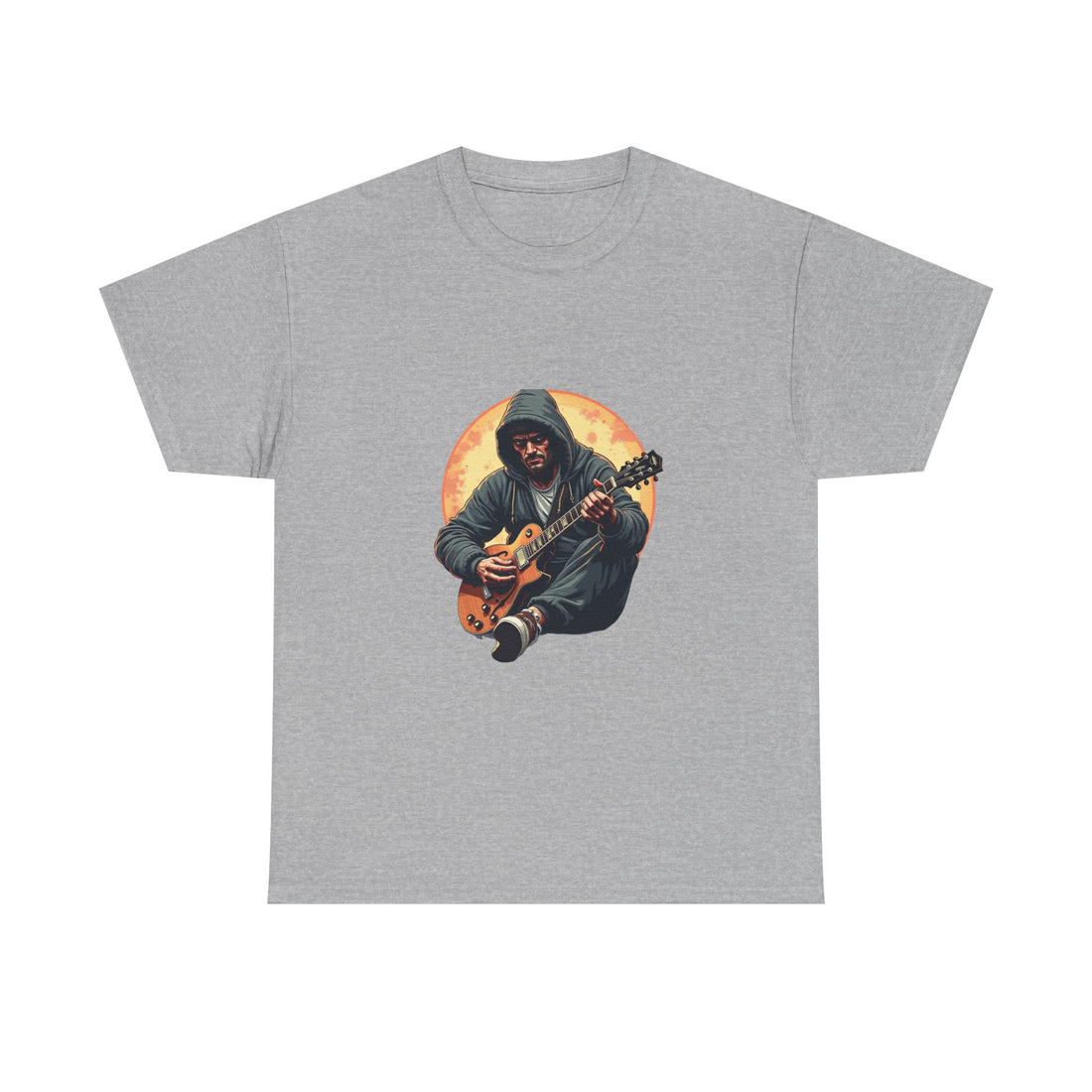 'Guitarist Moon' Hooded Musician Graphic T-Shirt
