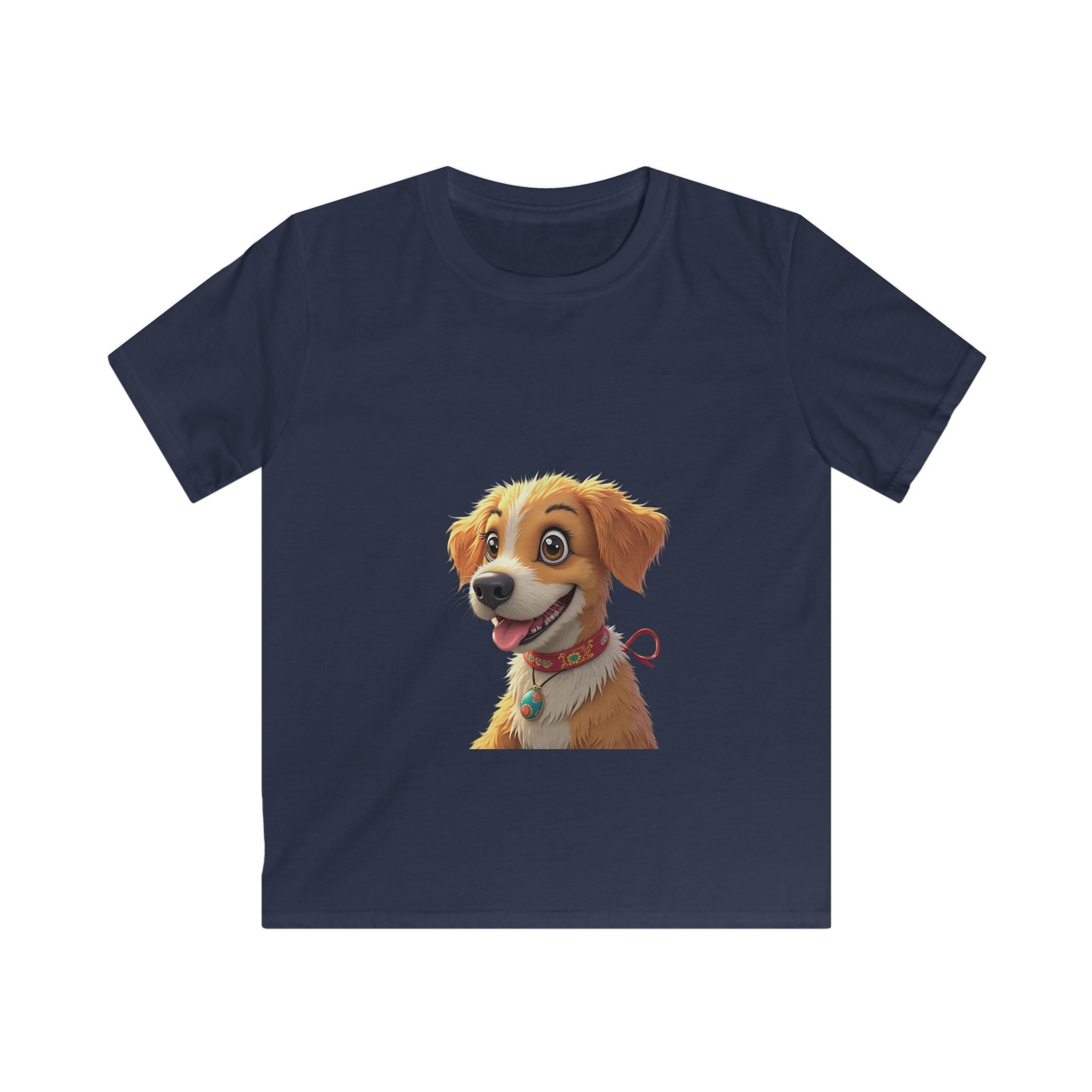 Smiling Golden Retriever Puppy Kids Graphic T-Shirt