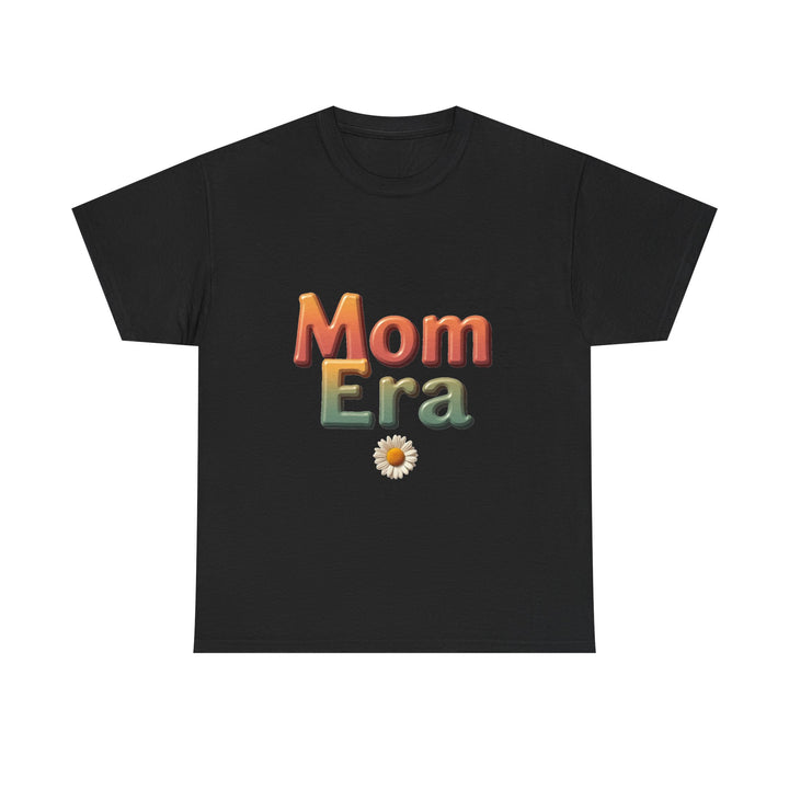 'Mom Era' Retro Gradient Mom T-Shirt with Daisy