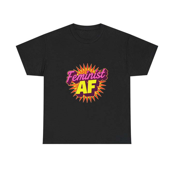 'Feminist AF' Bold Retro Graphic Feminism  T-Shirt