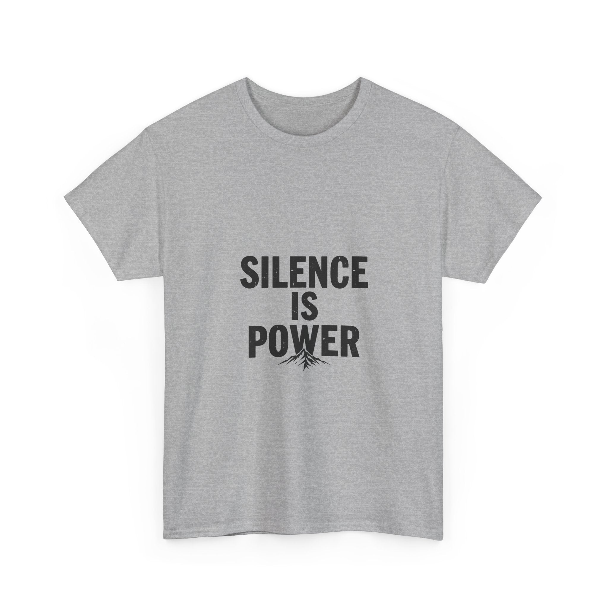 'Silence Is Power' Minimalist Motivational Cotton Shirt