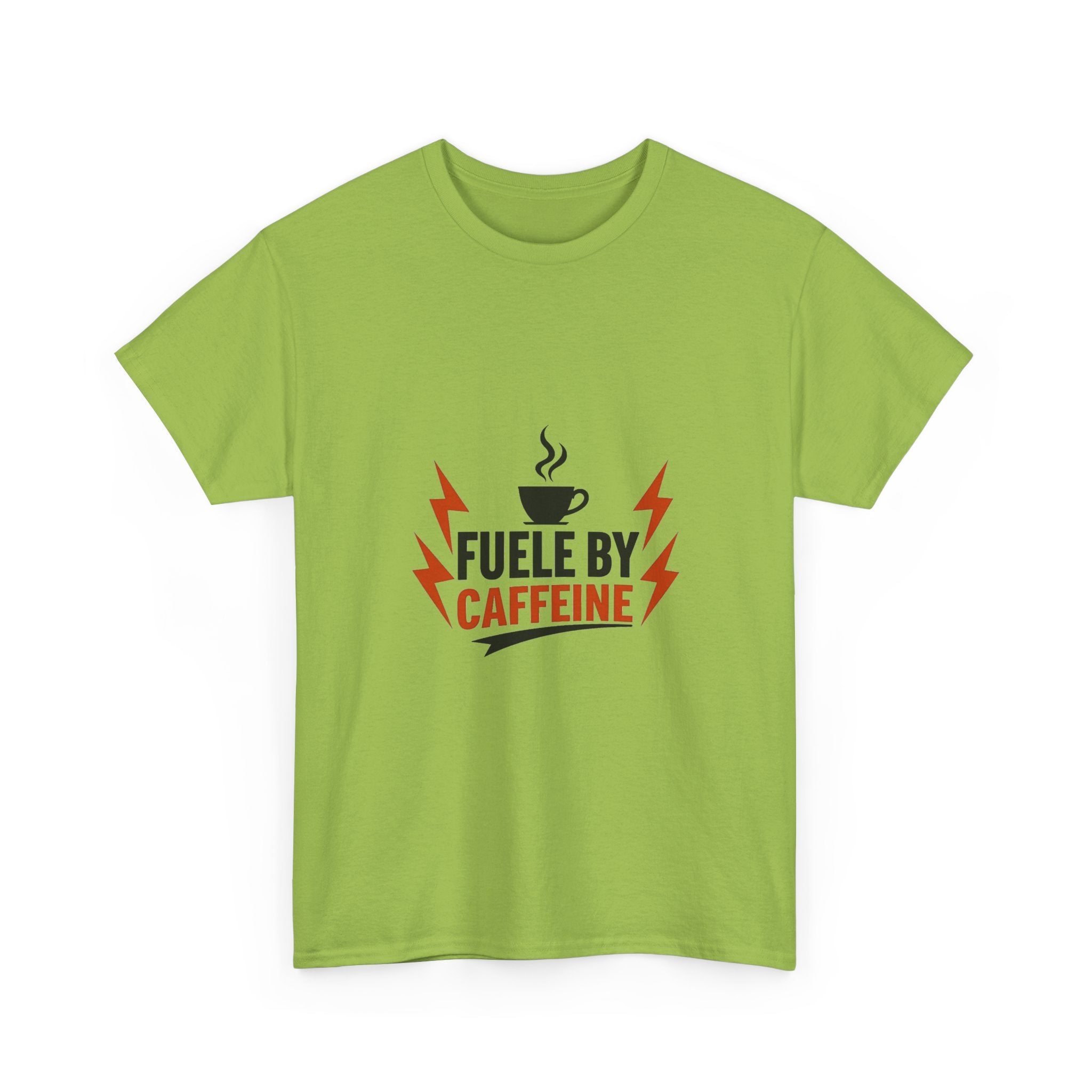 'Fueled by Caffeine' Coffee Lover Graphic T-Shirt
