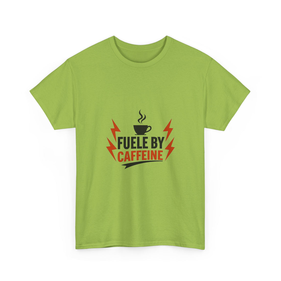 'Fueled by Caffeine' Coffee Lover Graphic T-Shirt