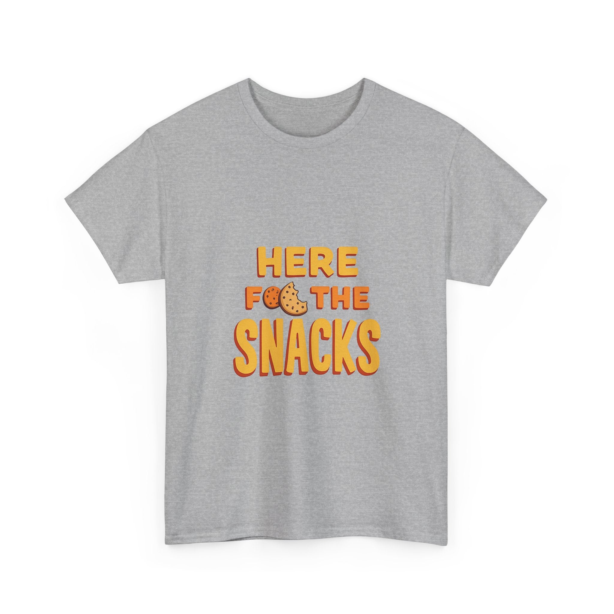 "Here for the Snacks" Funny Graphic T-Shirt