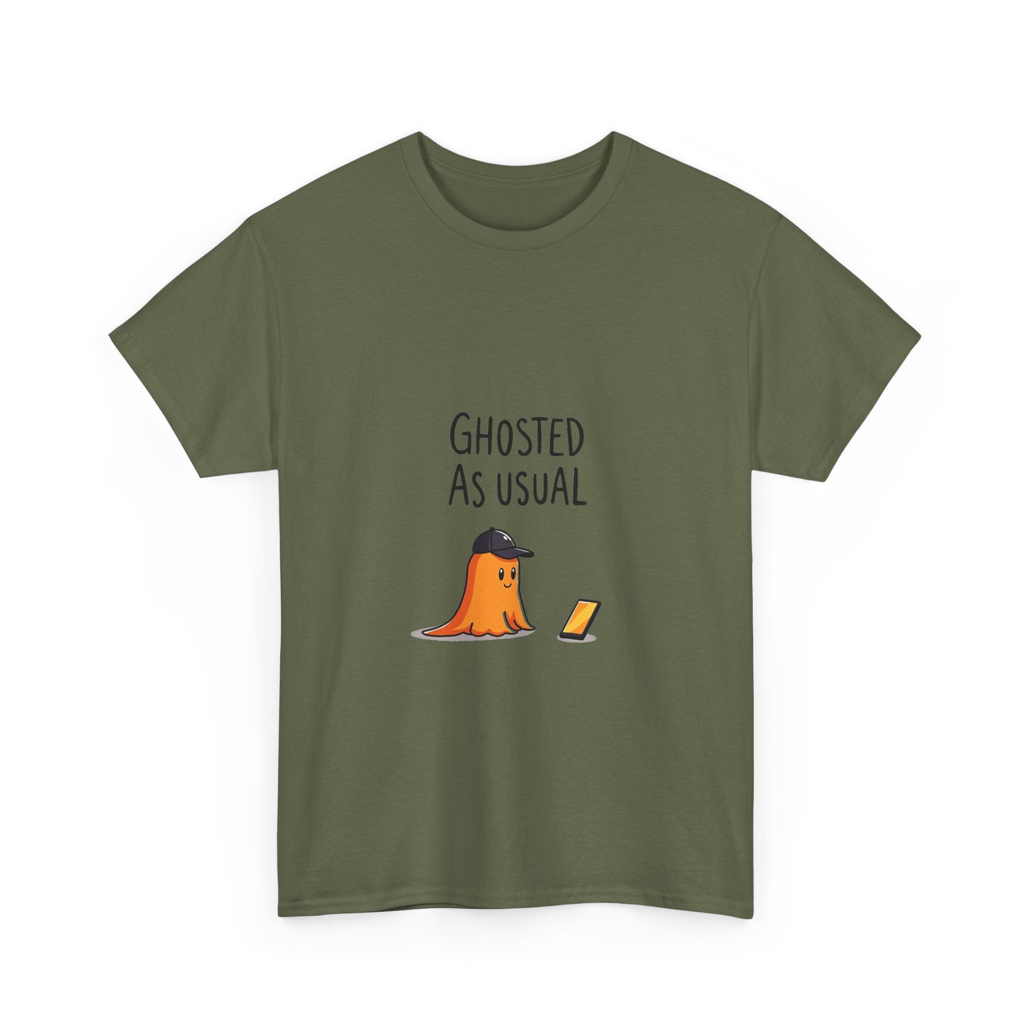 'Ghosted As Usual' Funny Halloween Ghost T-Shirt