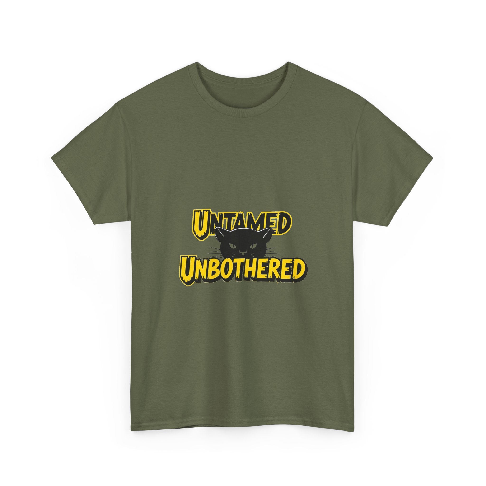 Untamed Unbothered Funny Cat Graphic T-Shirt