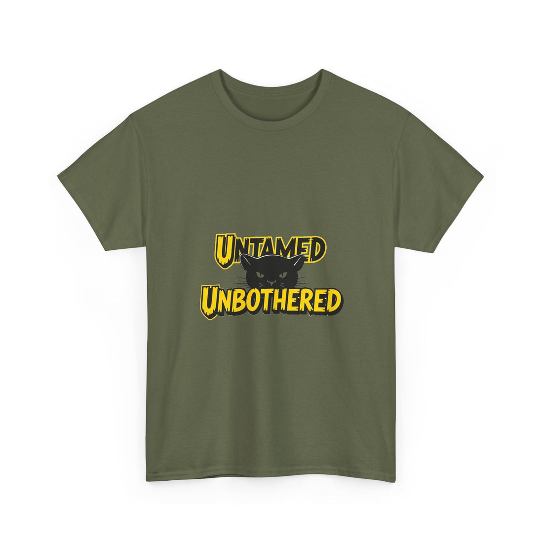 Untamed Unbothered Funny Cat Graphic T-Shirt