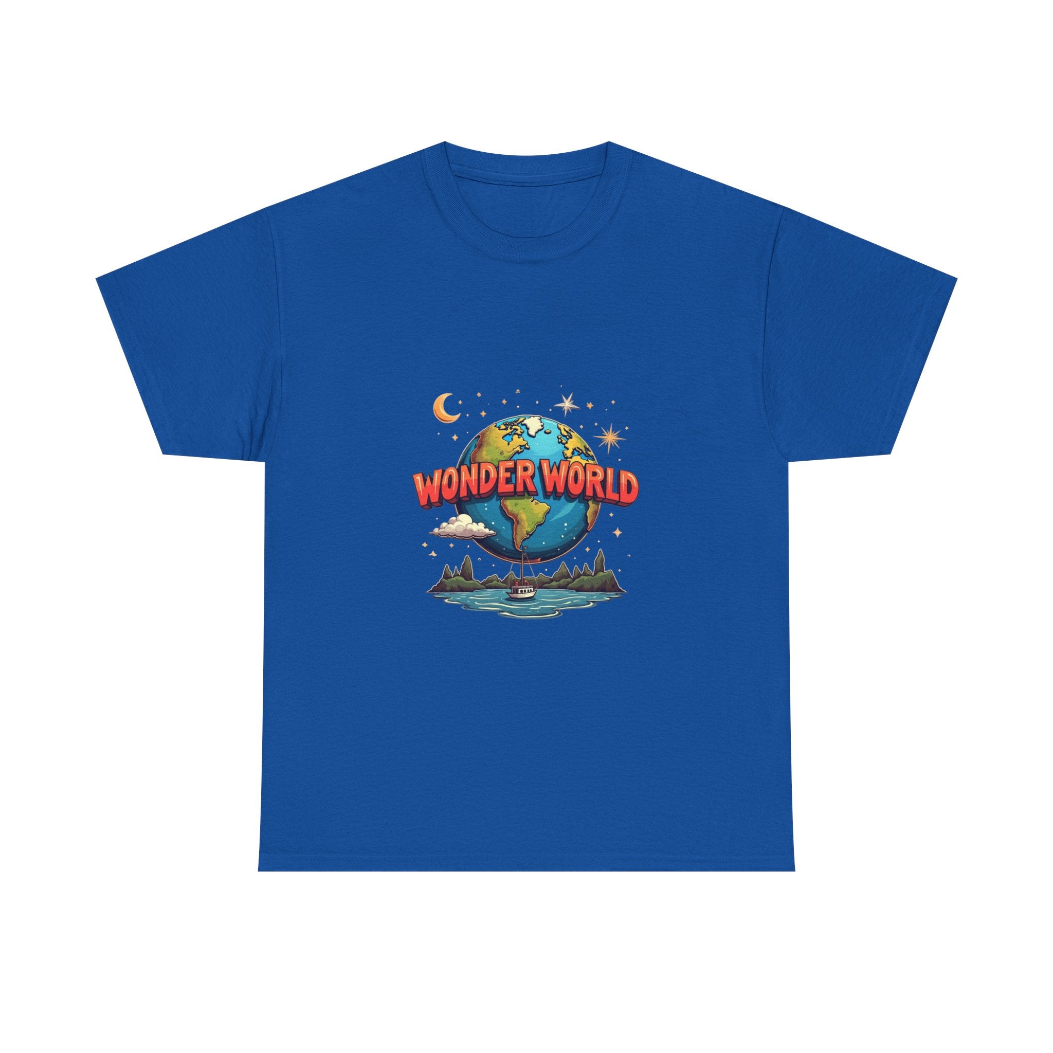 Wonder World Retro Graphic Earth & Nature Adventure T-Shirt