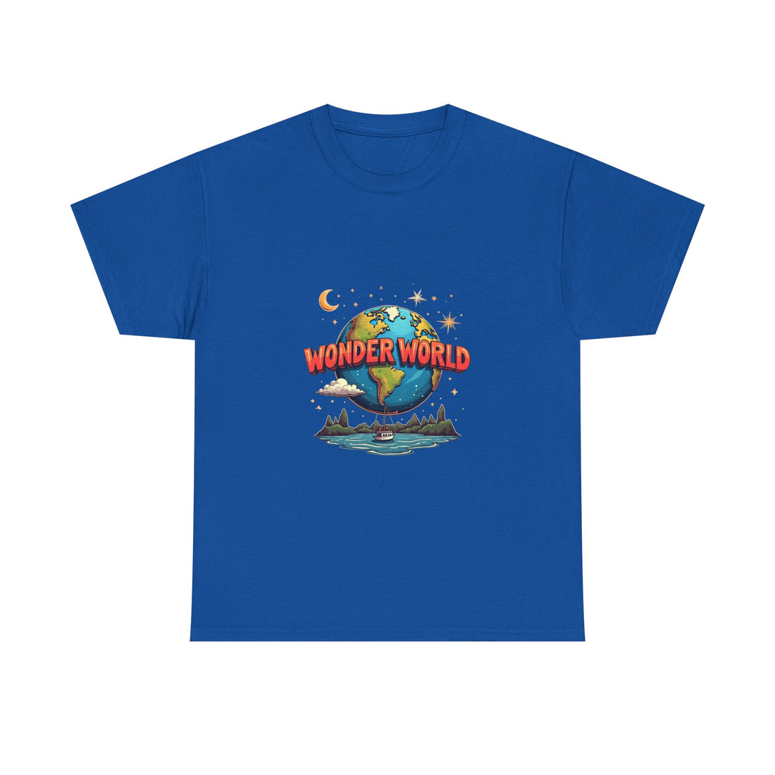 Wonder World Retro Graphic Earth & Nature Adventure T-Shirt